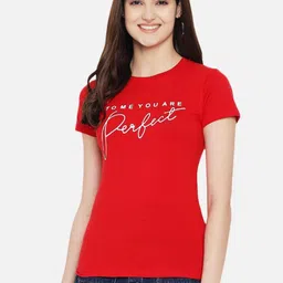 Dreambe Women Typography Printed T-shirt image 3