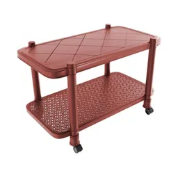 Wow craft Maroon Textured Rectangle Coffee Table image 4