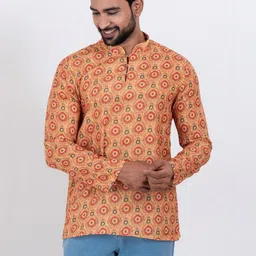 ROOTED LIBAAS Men Printed Thread Work Kurta-picture-13