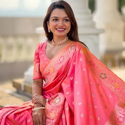 Ekta Textiles Woven Design Zari Banarasi Saree image 2