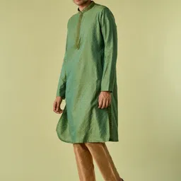 Diwas by Manyavar Men Ethnic Motifs Regular Thread Work Kurta with Pyjamas image 5