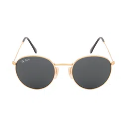 Ted Smith Unisex Black Lens & Gold-Toned Round Sunglasses with image 4