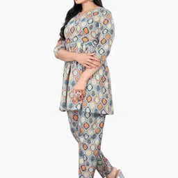 KANUDA Women White Poly Crepe Kurta Sets-image-58