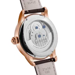 Britime Men Leather Straps Analogue Automatic Motion Powered Watch 675-L30308 image 3