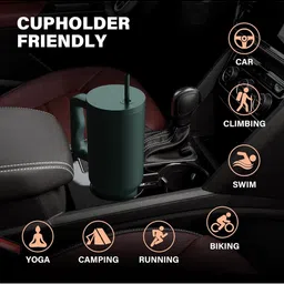 FAVRIA Green Single Stainless Steel Solid Double Wall Vacuum Water Bottle image 4