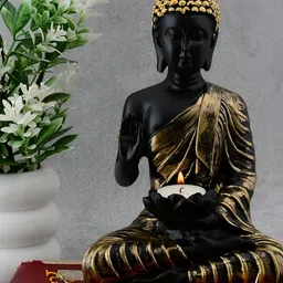 Zart Black Buddha Idol Showpiece-picture-32