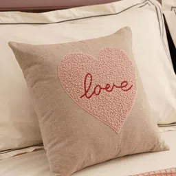 Pure Home and Living Pink & Beige Geometric Square Cushion Covers-image-83