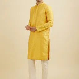 Manyavar Men Ethnic Motifs Regular Thread Work Kurta with Pyjamas image 3