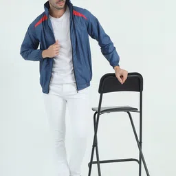 VROJASS Men Colourblocked Lightweight Sporty Jacket image 2