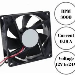 NIHAKA 3-Inch Square 12 V DC CPU Cooling fan Pack of 1 Cooler image 2