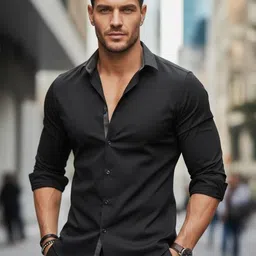 SZN Men Comfort Semi Sheer Casual Shirt-image-42