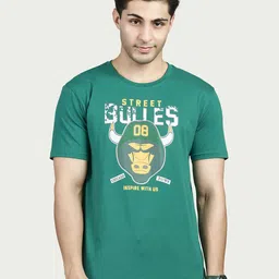 BE POSITIVE Men Graphic Printed Regular Fit Round Neck Stretch Jersey T-Shirt-picture-29