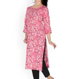Neelokurti Floral Printed Mirror Work Kurta image 2