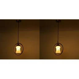 1ST TIME White & Yellow Textured Self Assembly Bell Ceiling Lamp-picture-26