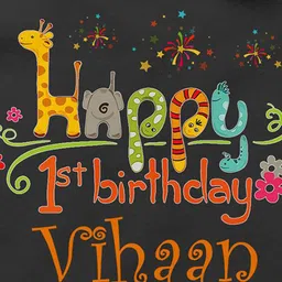 THE PRINT PLATTER Kids 1st Birthday Printed Cotton Bodysuit with Envelope Neck image 2