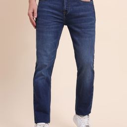 JADE BLUE Men Straight Fit Mid-Rise Heavy Fade Washed Jeans-picture-10