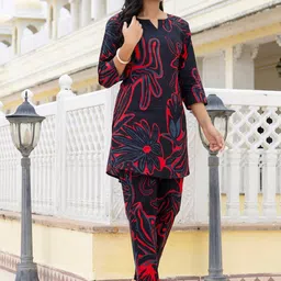 FERANOID Printed Pure Cotton Top With Trouser Co-Ords image 3