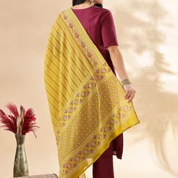 Anouk Women Solid Cotton Kurta with Palazzo & Dupatta image 5