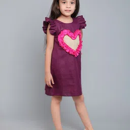 Pink Chick Colourblocked Flutter Sleeve A-Line Dress image 3