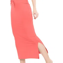 DIGSEL COOL COTTON Women Peach Cotton Saree Shapewear with Drawstring image 4