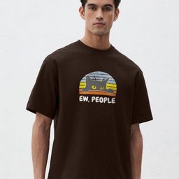 TOGS & TERRE Men Typography Printed Round Neck Cotton Oversized T-shirt-picture-18