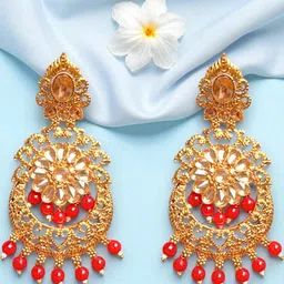 AccessHer Gold-Plated Brass Artificial Stones Earrings image 4