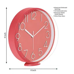 RANDOM Pink & White Round Analogue OK To Wake Contemporary Foiling Wall Clock image 4