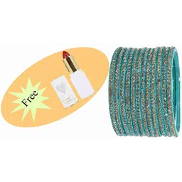 ZULKA Set Of 12 Zircon Gemstone Stone-Studded Bangles image 4