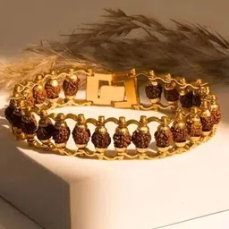 RUHI COLLECTION Unisex Enamelled Gold-Plated Charm Bracelet image 4