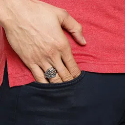The Roadster Lifestyle Co Men Set Of 2 Claws Design Finger Ring image 2