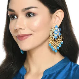 JOHARKAMAL Floral Drop Earrings image 2