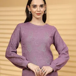 R.Code by The Roadster Life Co. Women Floral Woollen Pullover-image-58