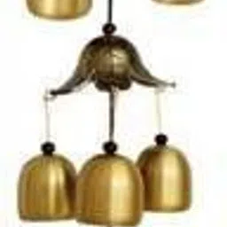 rss enterprises Metal Wind Chimes with 9 Bells 3 bells of 3 steps Home Balcony Garden Positive Energy, Home Decor Hanging Gifts for Loved Ones Jingle Good Sound 25 Inch Long Brass Windchime-picture-26