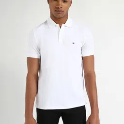 Tommy Hilfiger Men Solid Polo Collar Cotton T-shirt-picture-30