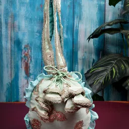 Dhrohar Floral Embroidered Potli-picture-28