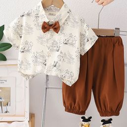 INCLUD Boys Panda Printed Shirt With Joggers-picture-7