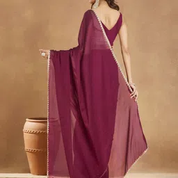 LOROFY Solid Beads and Stones Baluchari Sarees image 3