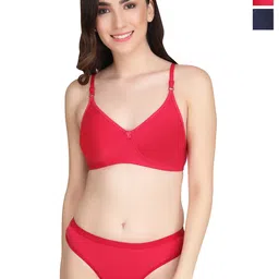 Liigne Pack Of 2 Everyday Non Padded Bra Pure Cotton Lingerie Sets-picture-33