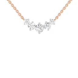 Sparkles Lab Grown Diamond 1.31 Carat Round Graduated Bar Necklace-picture-15