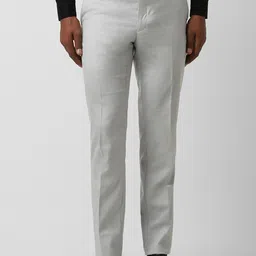 Peter England Men Slim Fit Mid-Rise Formal Trousers-picture-34