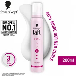 schwarzkopf TAFT Curl Hold 3 Hair Mousse For Long Lasting Curls Hair Styler image 2