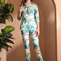 MEESAN Women Pashmina Co Ord Set-image-37