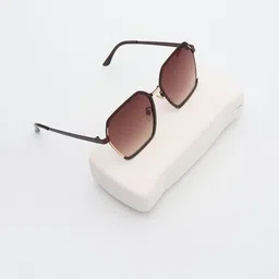 PELLE LUXUR Unisex Rectangle Sunglasses with UV Protected Lens PL25GS367-picture-31