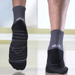 Heelium Unisex Pack Of 3 Striped Above Ankle Length 3X Tougher & Durable Athletic Socks image 4