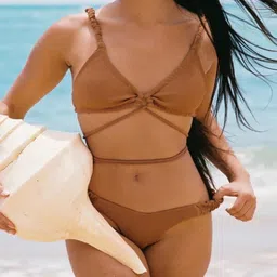 bartus FAST CRY Shoulder Straps Sleeveless Swim Bikini Set image 2