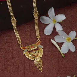 Ramdev Art Fashion Jwellery Brass Gold Plated Mangalsutra image 2