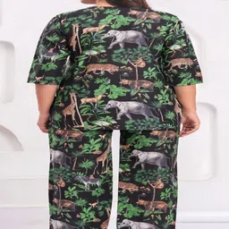 Queens Closet jungle Printed Round Neck Tunic & Trousers Co-Ords image 4