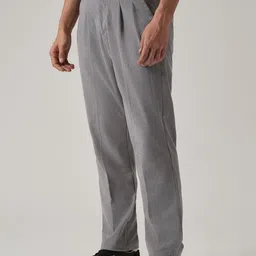 Banana Club Men Grey Corduroy Gurkha Pants image 3
