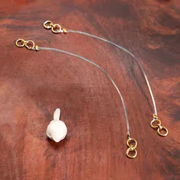 Rubans Dual Gold & Silver-Plated Invisible Ear Kan Chain for Earring Support-picture-15