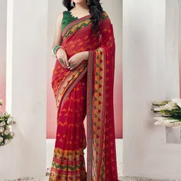Sangria Printed Saree With Blouse Piece-picture-35